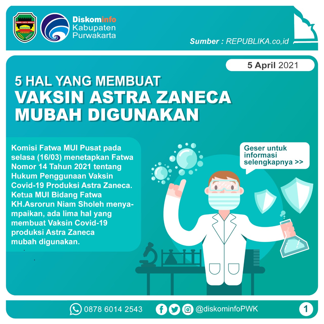 Vaksin Astra Zaneca Mubah Digunakan