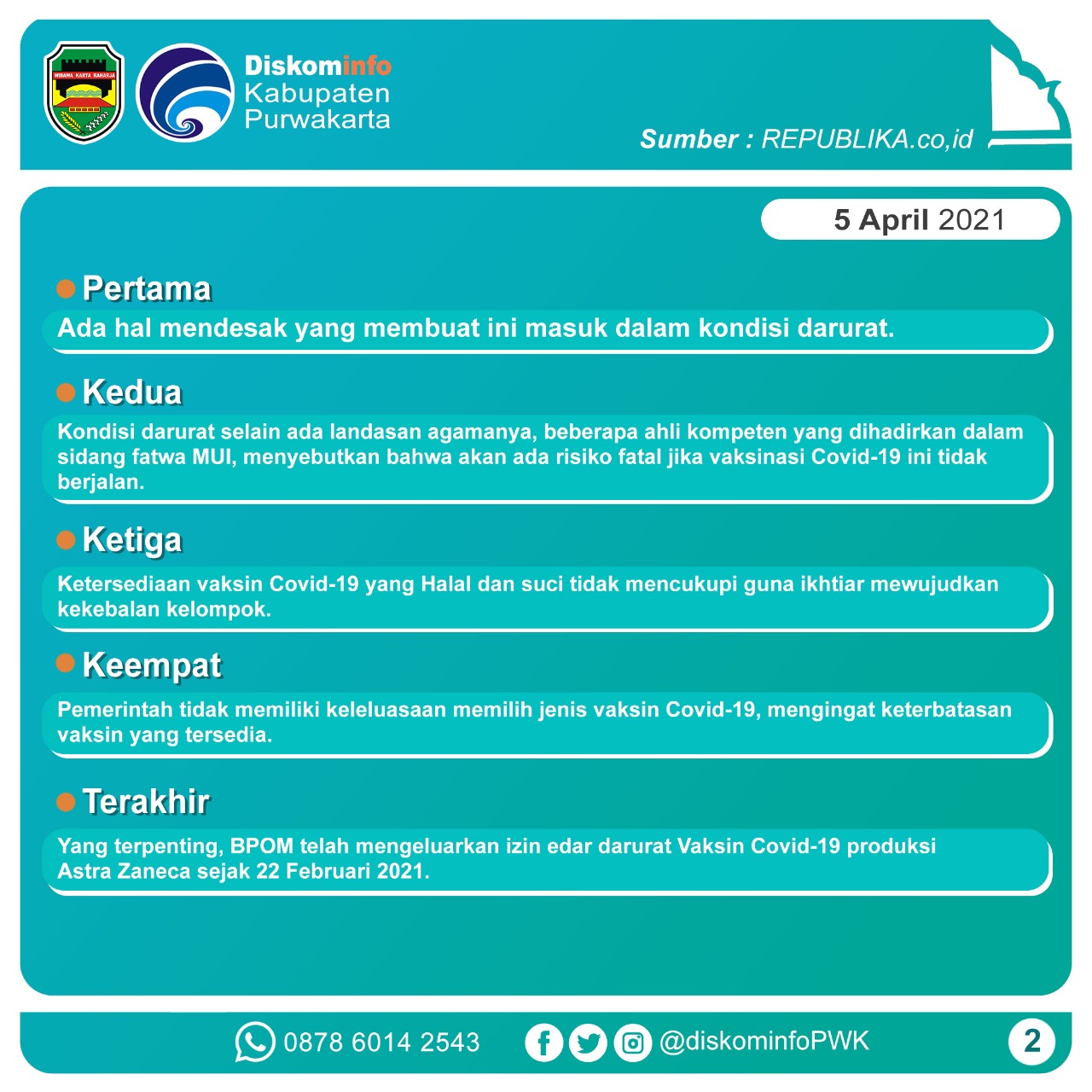 5 Hal yang Membuat Vaksin Astra Zaneca Mubah Digunakan