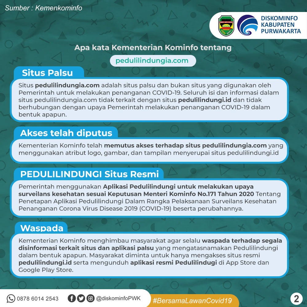 Apa Kata Kementerian Kominfo tentang pedulilindungia.com