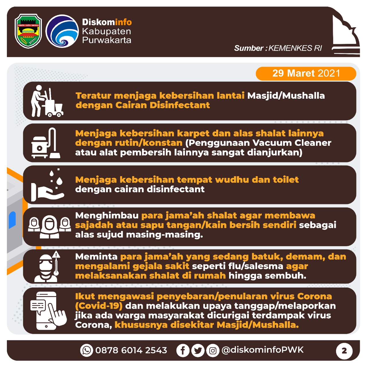 Jaga Kebersihan Masjid dan Mushalla dari Covid-19