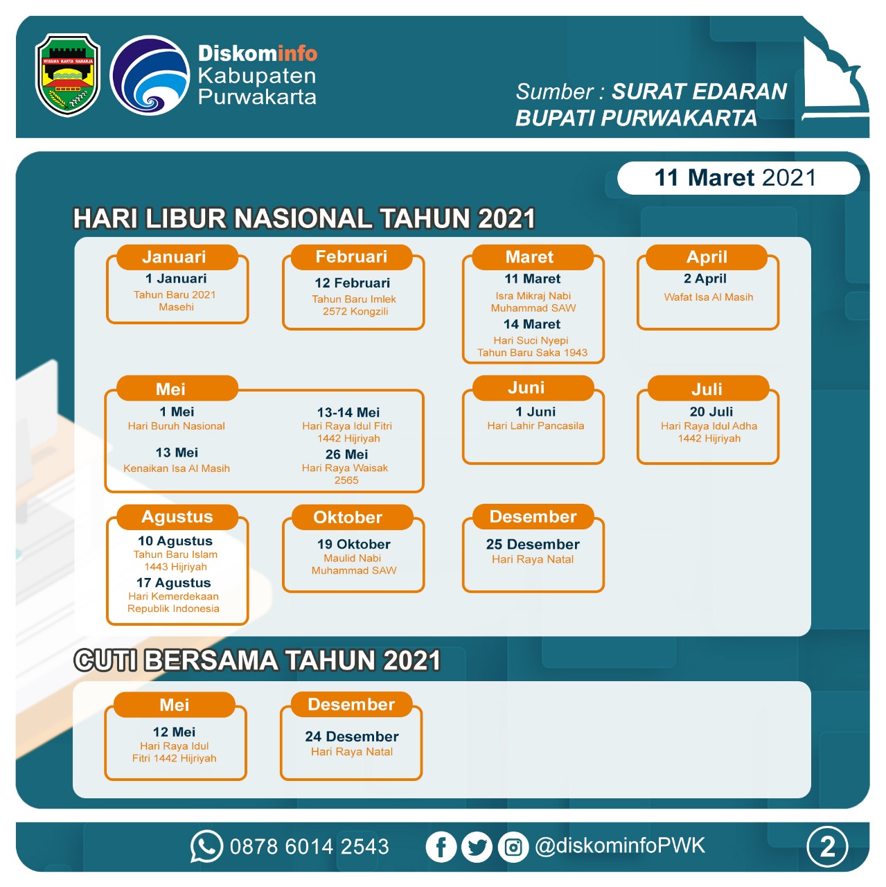 Hari Libur Nasional Tahun 2021