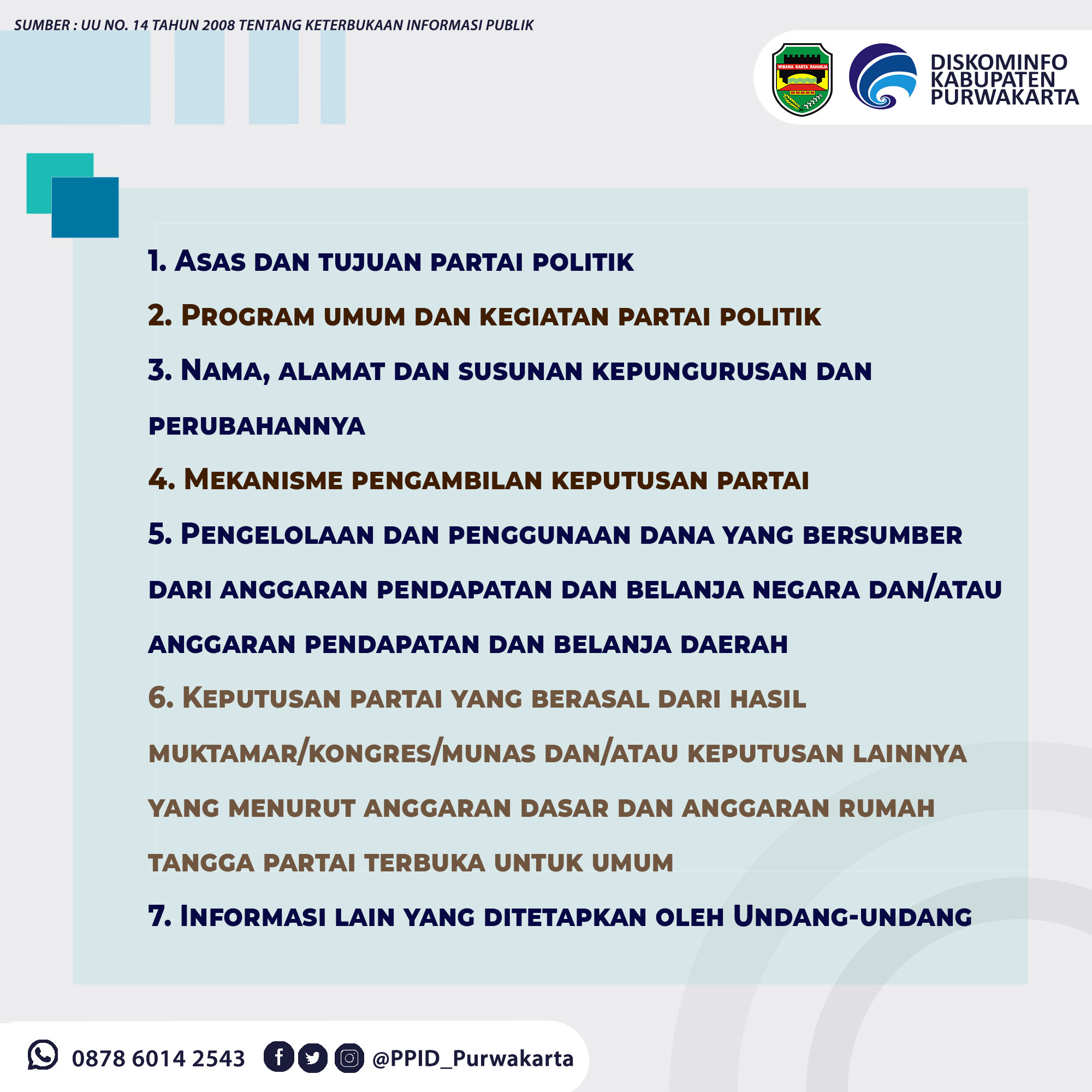 Apa Saja Informasi Publik yang Wajib di Sediakan Oleh Partai Politik?