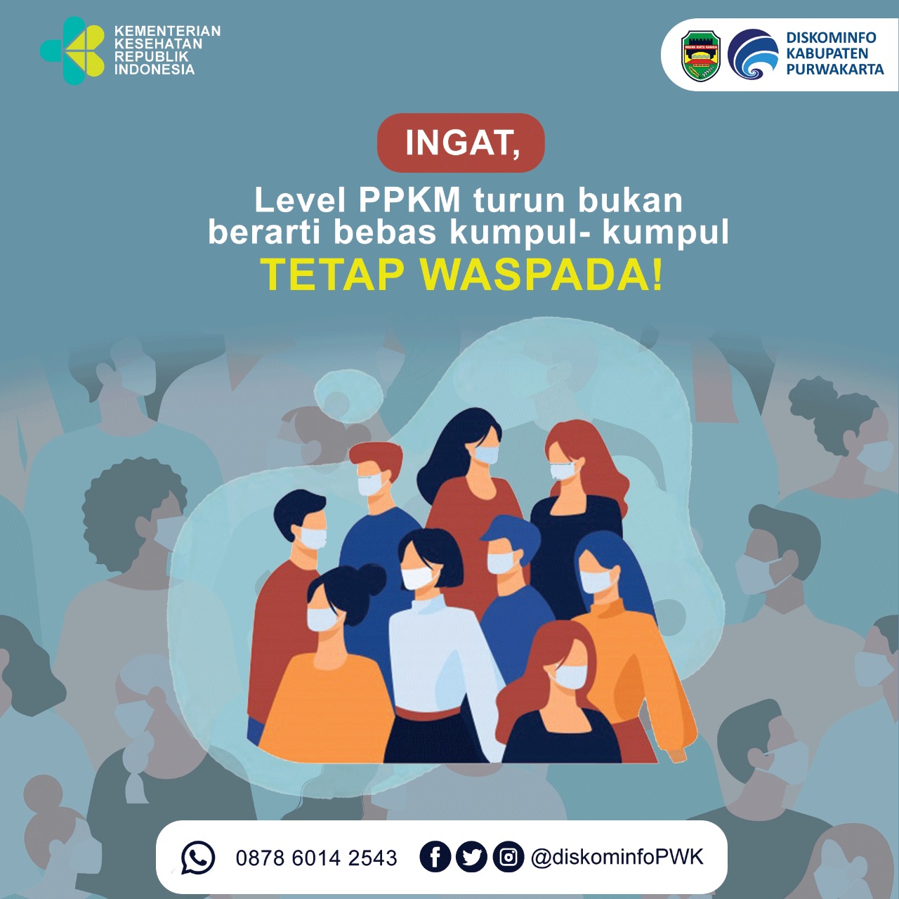 Ingat,Level PPKM Tirun Bukan Berarti Bebas Kumpul Kumpul Tetap Waspada