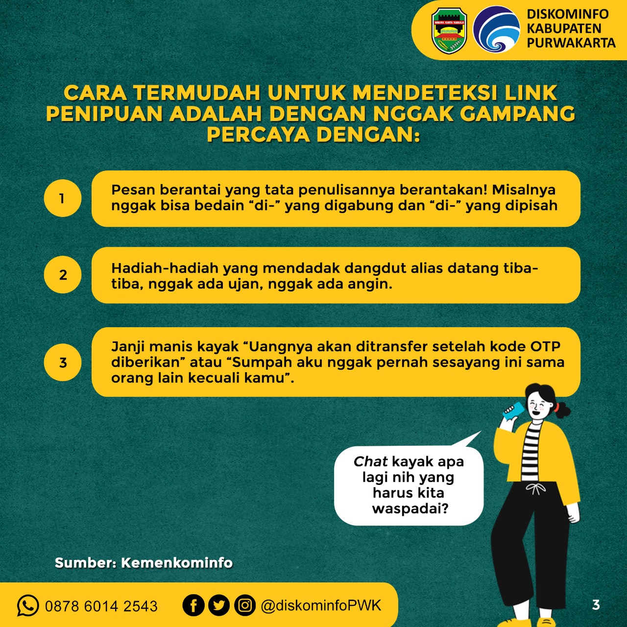 Cara Mudah Untuk Mendeteksi Link Penipuan Adalah Dengan Ngak Gampang Percaya :