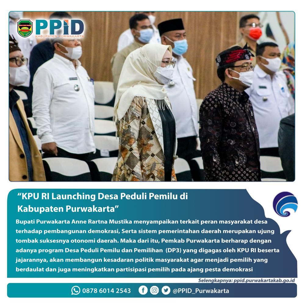 KPU RI Launcing Desa Peduli Pemilu Kab Purwakarta