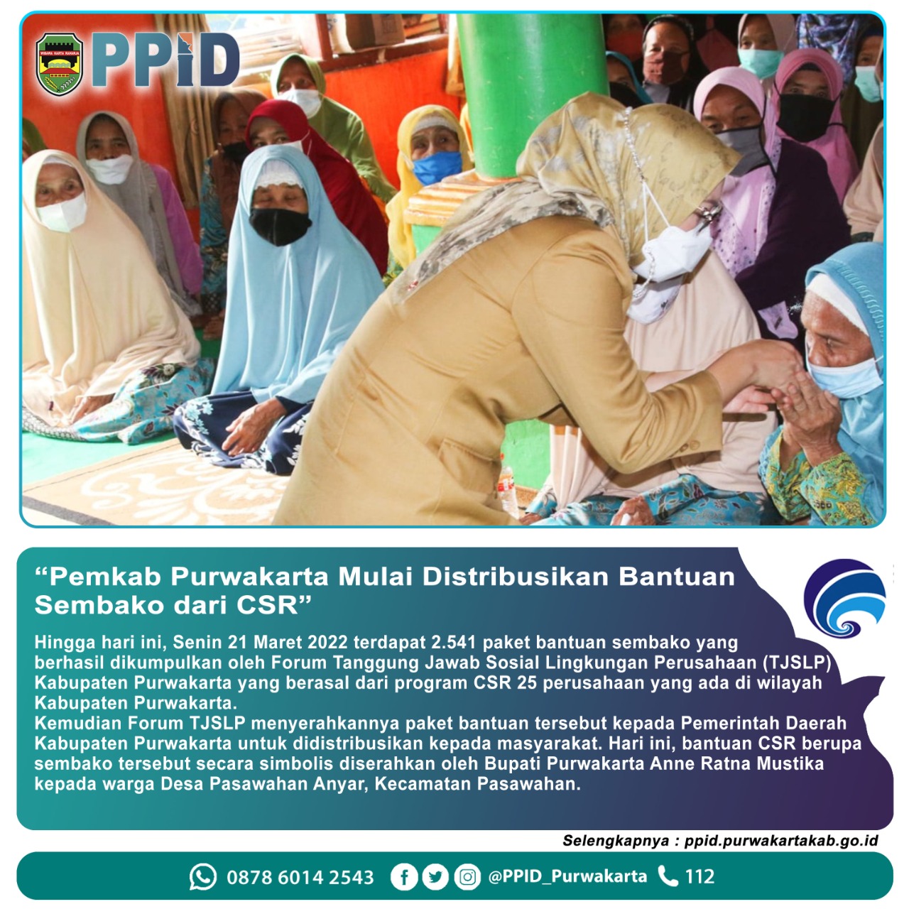 Pemkab Purwakarta Mulai Distribusikan Bantuan Sembako dari CSR